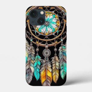 Blauwgroen Dreamcatcher Mystical Boho Feathers en  Case-Mate iPhone Case