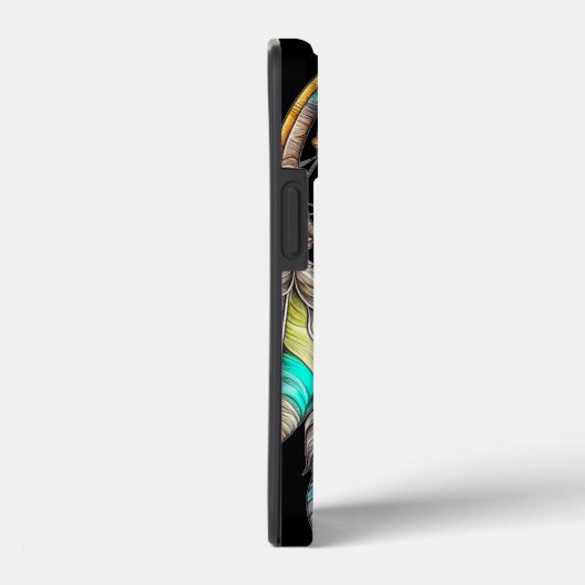 Blauwgroen Dreamcatcher Mystical Boho Feathers en  Case-Mate iPhone Case (Achterkant / Rechts)