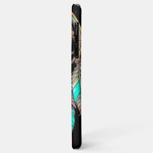 Blauwgroen Dreamcatcher Mystical Boho Feathers en  Case-Mate iPhone Case (Achterkant/links)