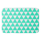 Blauwgroen driehoeken wit patroon badmat (Voorkant)