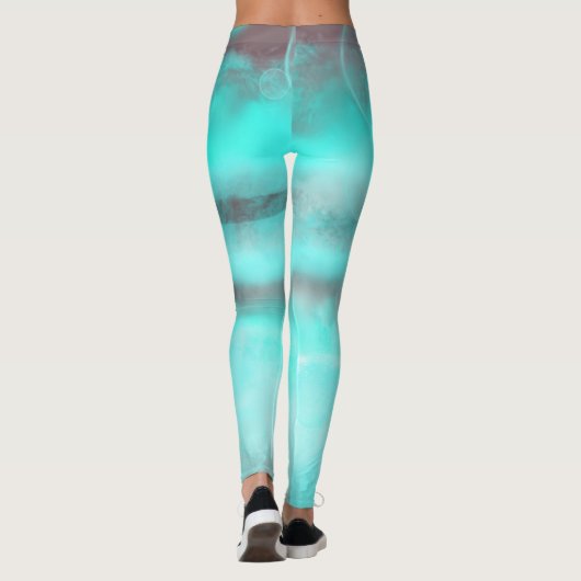 Blauwgroen droom leggings (Achterkant)