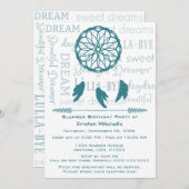 Blauwgroen Droomvanger Slumber Verjaardagsfeest Kaart (Voorkant / Achterkant)