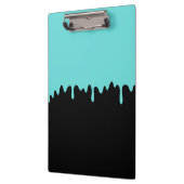 Blauwgroen druipend slijm klembord (Links)