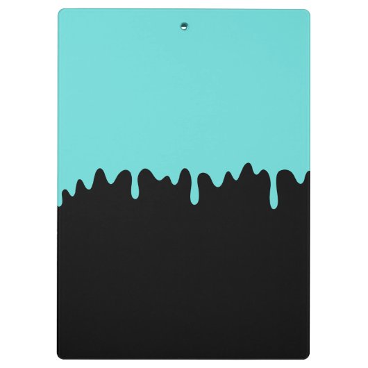Blauwgroen druipend slijm klembord (Achterkant)