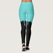 Blauwgroen druipend slijm leggings (Achterkant)