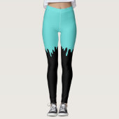 Blauwgroen druipend slijm leggings (Voorkant)