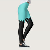 Blauwgroen druipend slijm leggings (Rechts)