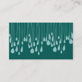 blauwgroen druppels : tweezijdig : visitekaartje (Achterkant)