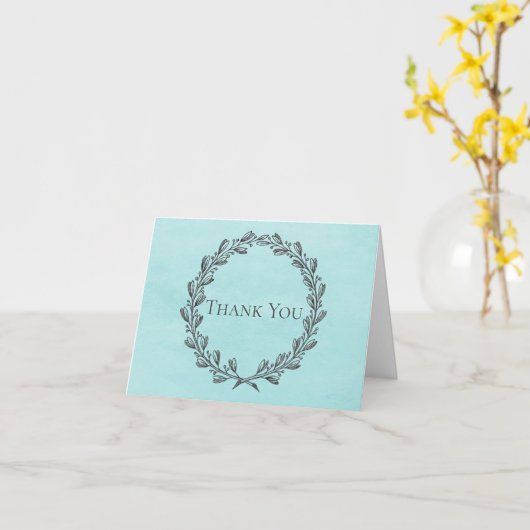 Blauwgroen eBay-kaart met opening voor dank Kaart (Gele Bloem)