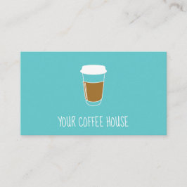 Blauwgroen Editable Coffee House Stamp loyalty