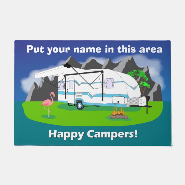 Blauwgroen, eenassige hefboomaanhangwagen deurmat (Voorkant)