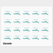 Blauwgroen Eenvoudige Deco Chic Wedding Stickers (Vel)