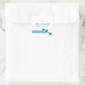 Blauwgroen Eenvoudige Deco Chic Wedding Stickers (Tas)