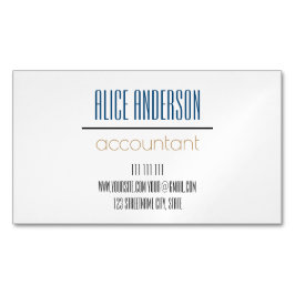 Blauwgroen eenvoudige geometrische moderne account magnetisch visitekaartje