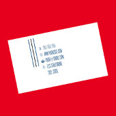 Blauwgroen eenvoudige geometrische moderne account visitekaartje