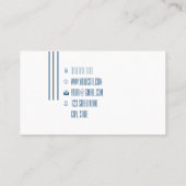 Blauwgroen eenvoudige geometrische moderne account visitekaartje (Achterkant)