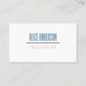 Blauwgroen eenvoudige geometrische moderne account visitekaartje (Voorkant)