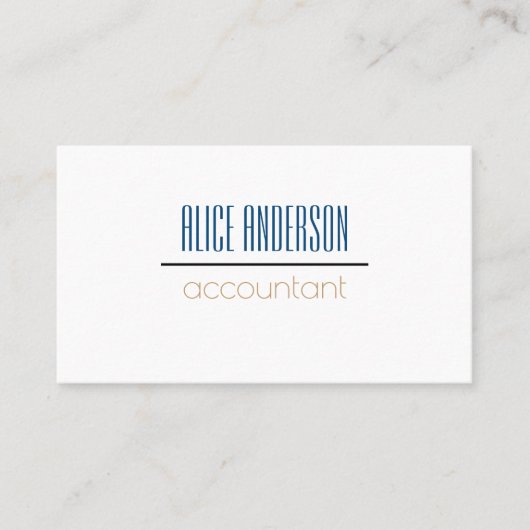 Blauwgroen eenvoudige geometrische moderne account visitekaartje (Voorkant)