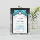 BLAUWGROEN eerste heilige bevestiging uitnodigen Kaart (Staand voorkant)