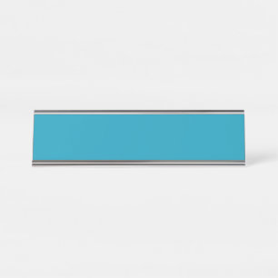 Blauwgroen (effen kleur) bureau naambordje