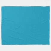 Blauwgroen (effen kleur) fleece deken (Voorkant (Horizontaal))