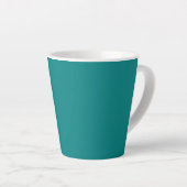 Blauwgroen effen kleur | Klassiek | Elegant Latte Mok (Rechterhoek)