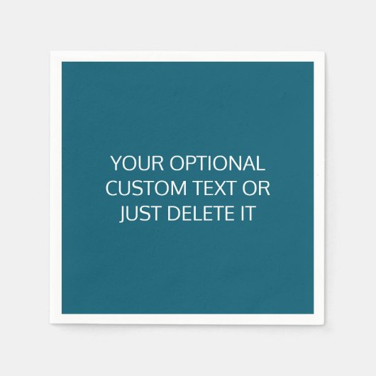 Blauwgroen effen kleur trendy cocktail party palet servet (Voorkant)