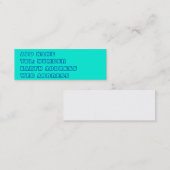 Blauwgroen effen kleur visitekaartje (Voorkant / Achterkant)