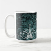 Blauwgroen Eiffel Tower Grunge Coffee-Mok Koffiemok (Links)