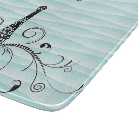 Blauwgroen Eiffeltoren Vlaams snijvlak Snijplank (Hoek)