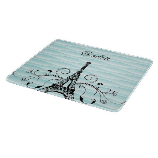 Blauwgroen Eiffeltoren Vlaams snijvlak Snijplank (Hoek)
