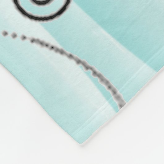 Blauwgroen Eiffeltoren Vlaandeklare vlinderbak Fleece Deken (Hoek)