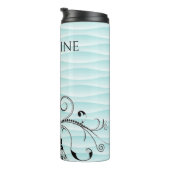 Blauwgroen Eiffeltoren Vlaanderen thermische getum Thermosbeker (Geroteerd rechts)