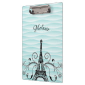 Blauwgroen Eiffeltower Vlaams klembord (Links)