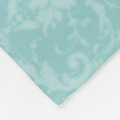 Blauwgroen Elegant Damask - Aangepaste fleece Blan (Hoek)