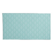 Blauwgroen Elegant Damask Pillow Hoesje Kussensloop (Achterkant-Rechts)