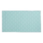 Blauwgroen Elegant Damask Pillow Hoesje Kussensloop (Achterkant-Links)