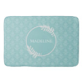 Blauwgroen Elegant Damask - Speciaal Bath Mat (Voorkant)