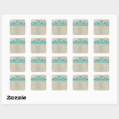 Blauwgroen Elegant Deco Wedding Stickers (Vel)
