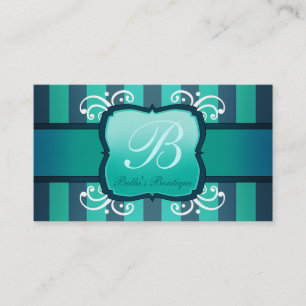 Blauwgroen Elegant decor boutique voor online wink Visitekaartje