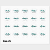 Blauwgroen Elegant Dragons Dank u Stickers (Vel)