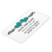 Blauwgroen Elegant Hearts sparen de Magnet van de Magneet (Linkerzijde)