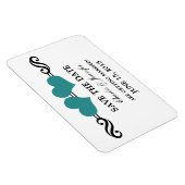 Blauwgroen Elegant Hearts sparen de Magnet van de Magneet (Rechterzijde)