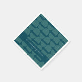 Blauwgroen Elegant medio Arch - aangepast Vrijgeze Servet (Hoek)