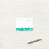 Blauwgroen Elegant Modern Eenvoudig Bedrijf Post-it® Notes (Op bureau)