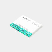 Blauwgroen Elegant Modern Eenvoudig Bedrijf Post-it® Notes (Schuin)