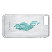 Blauwgroen Elegant Peacock - Gepersonaliseerd Case-Mate iPhone Case (Achterkant (Horizontaal))