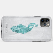 Blauwgroen Elegant Peacock Hoesje-Mate iPhone Case (Achterkant (horizontaal))