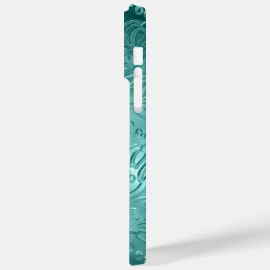 BLAUWGROEN EMBOSSED METALLIC LOOK ORNAMATION Case-Mate iPhone CASE (Achterkant / Links)