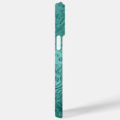 BLAUWGROEN EMBOSSED METALLIC LOOK ORNAMATION Case-Mate iPhone CASE (Achterkant / Rechts)